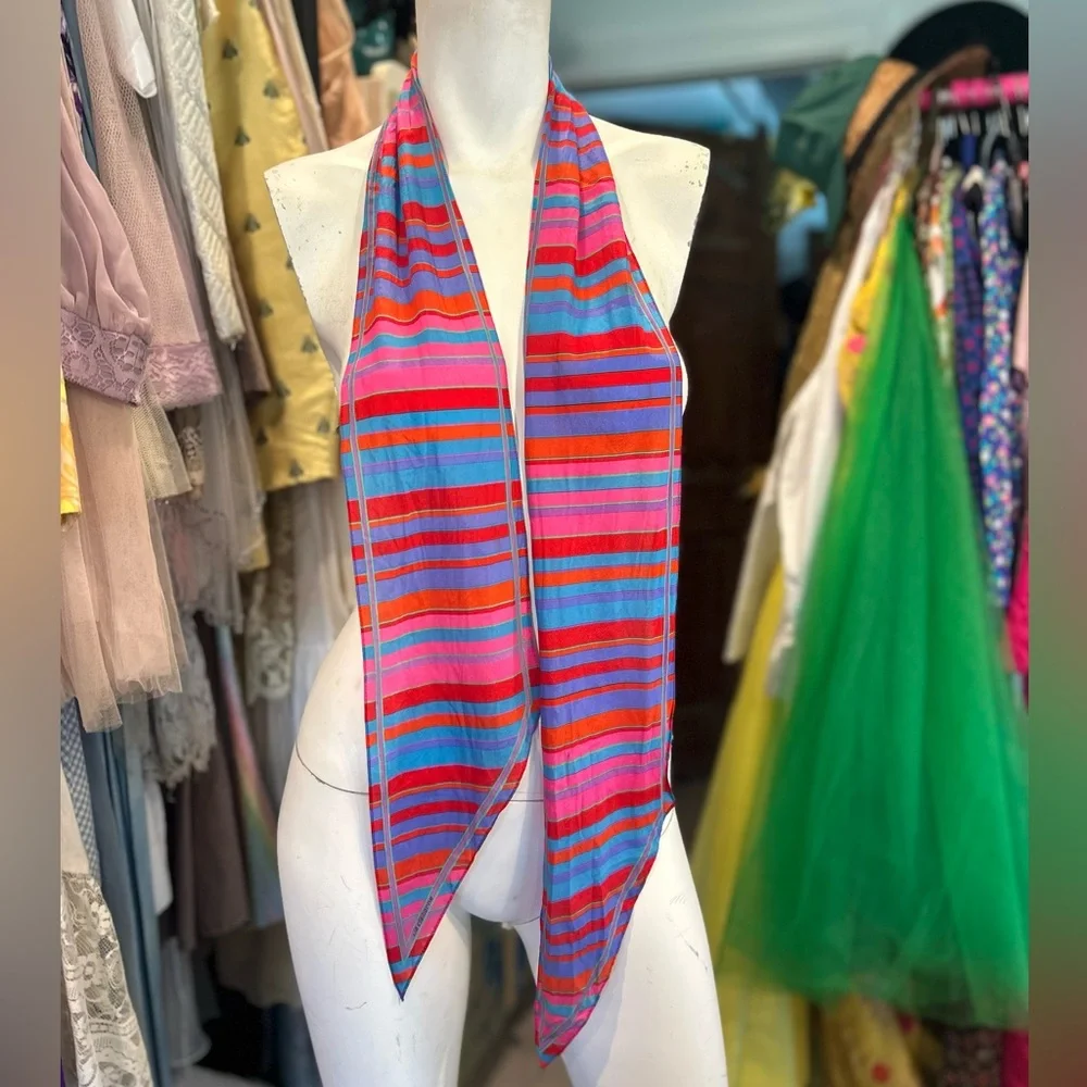 Vintage Liz Striped Scarf